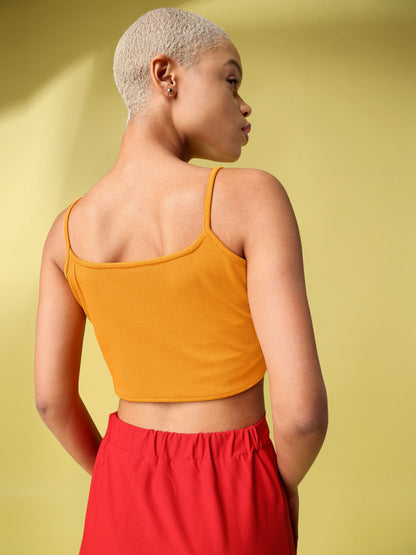 Women Yellow Scrappy Top