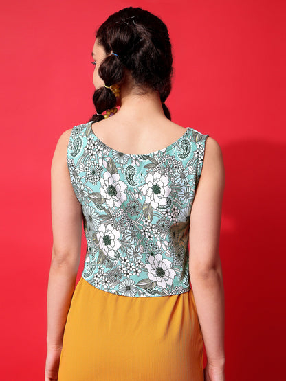 A Stylish Green Crop Top For Women