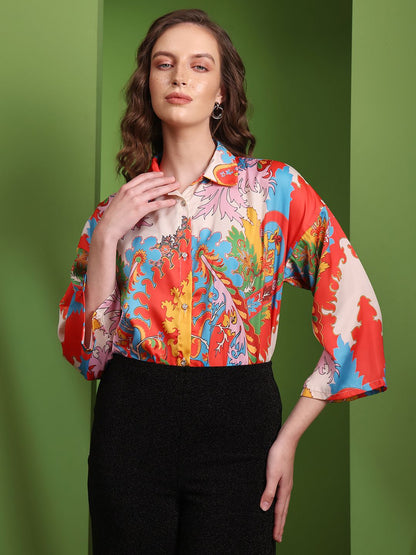 Obshivka  Printed Tropical Top