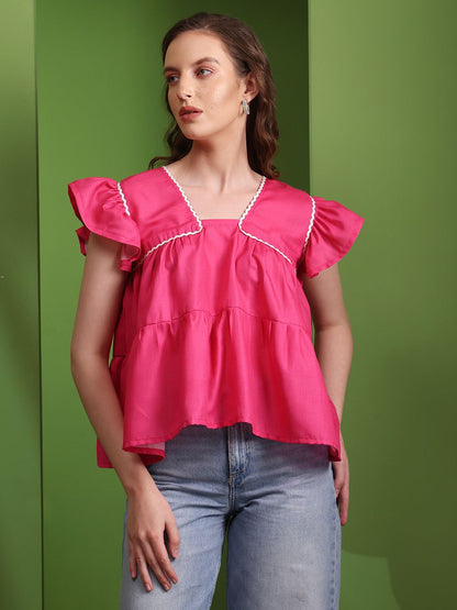 Obshivka  V Neck Solid Top