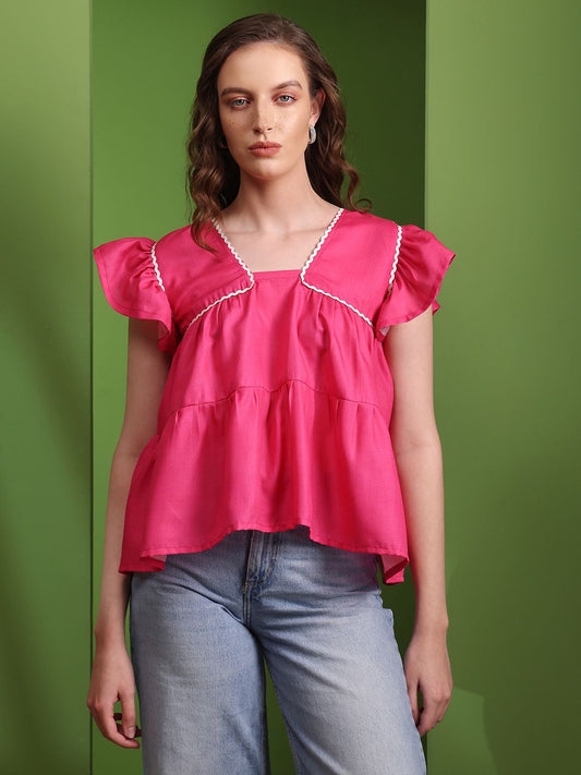 Obshivka  V Neck Solid Top