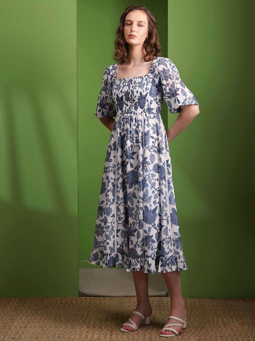 Obshivka  Printed Fit and Flare Dress