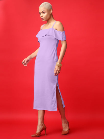 Violet Off-Shoulder Bodycon Dress