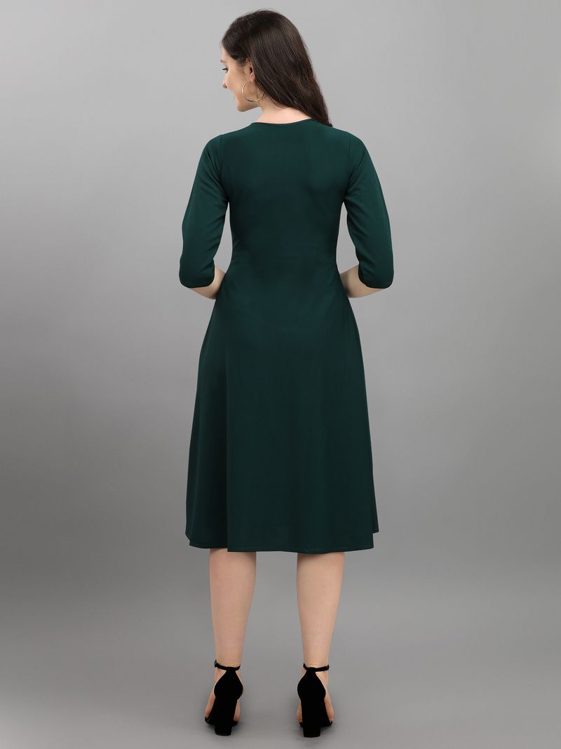 Women Green A-Line dress