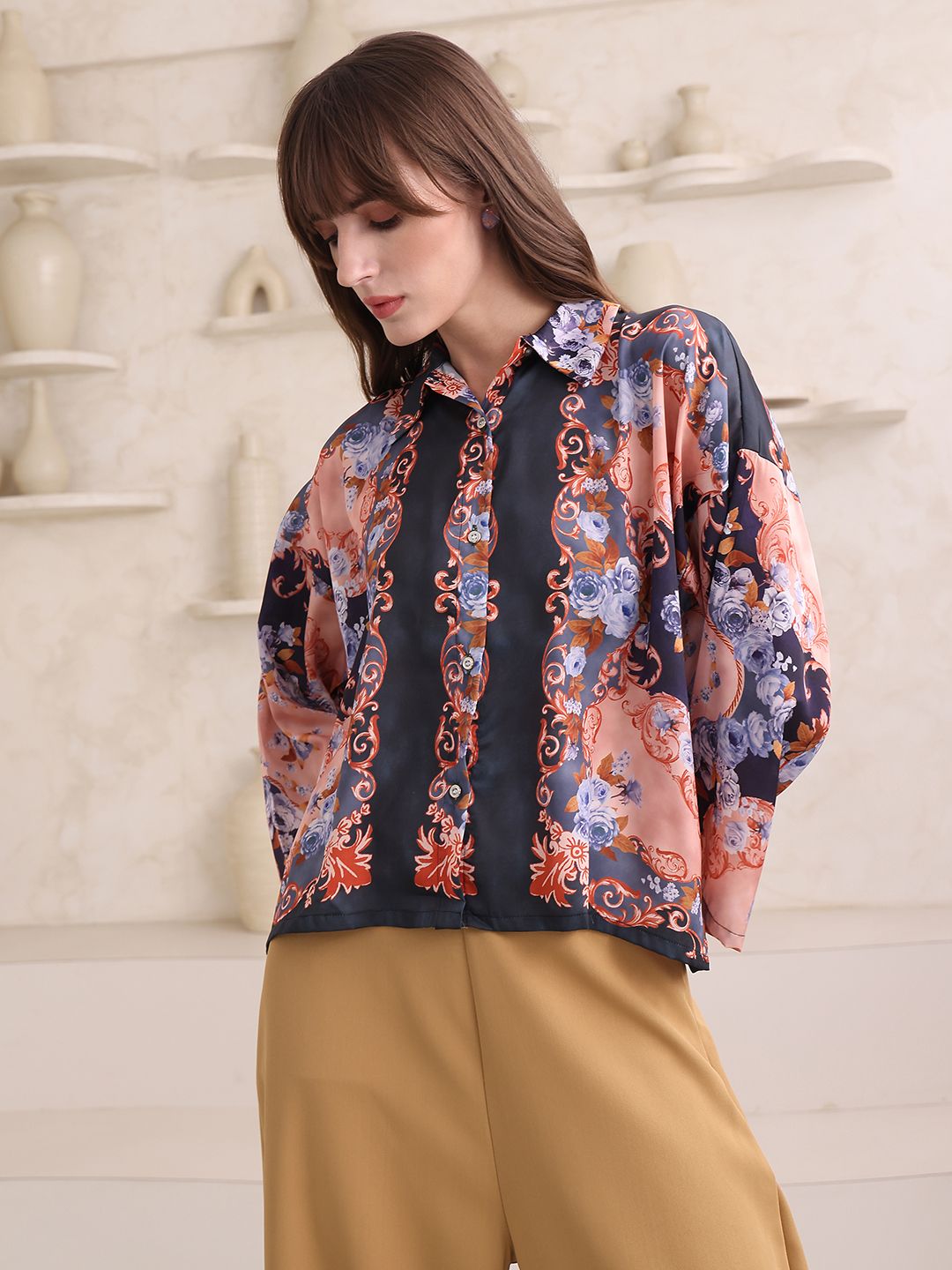 Obshivka  Printed Vintage Top