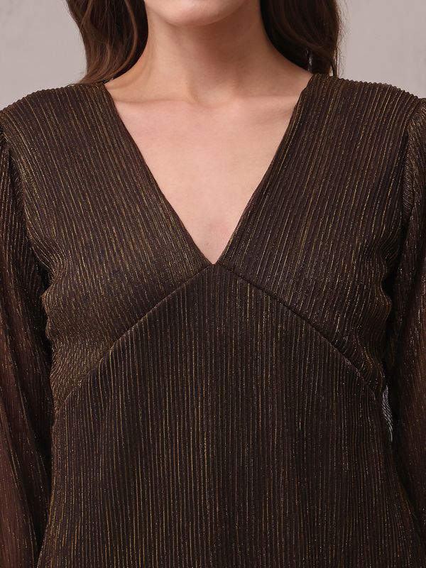 Women's Black Fit & Flare Off Shoulder Dress