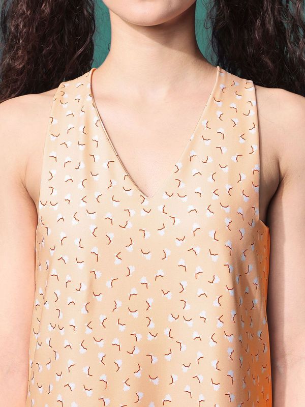 Women Beige A line Dress