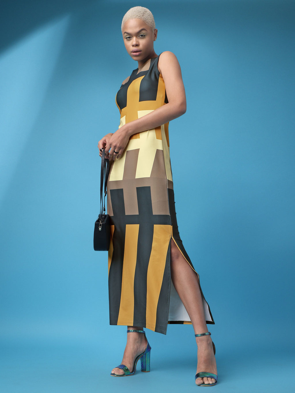 Women Green Leaf print dress