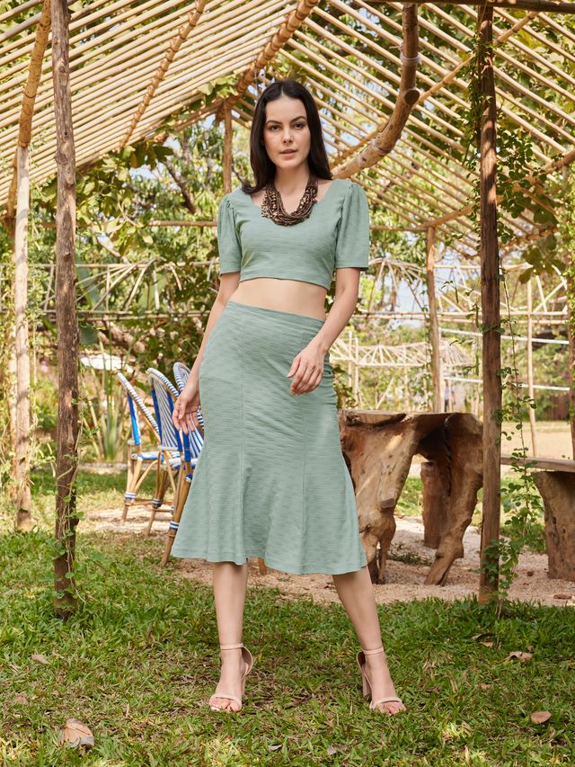 Women Pastel Fit & Flare Co-ords