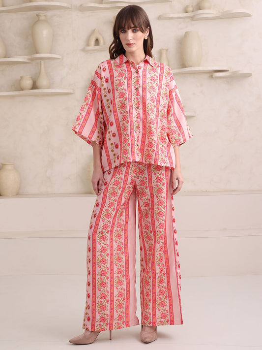 Obshivka   Pink Printed Co-Ords