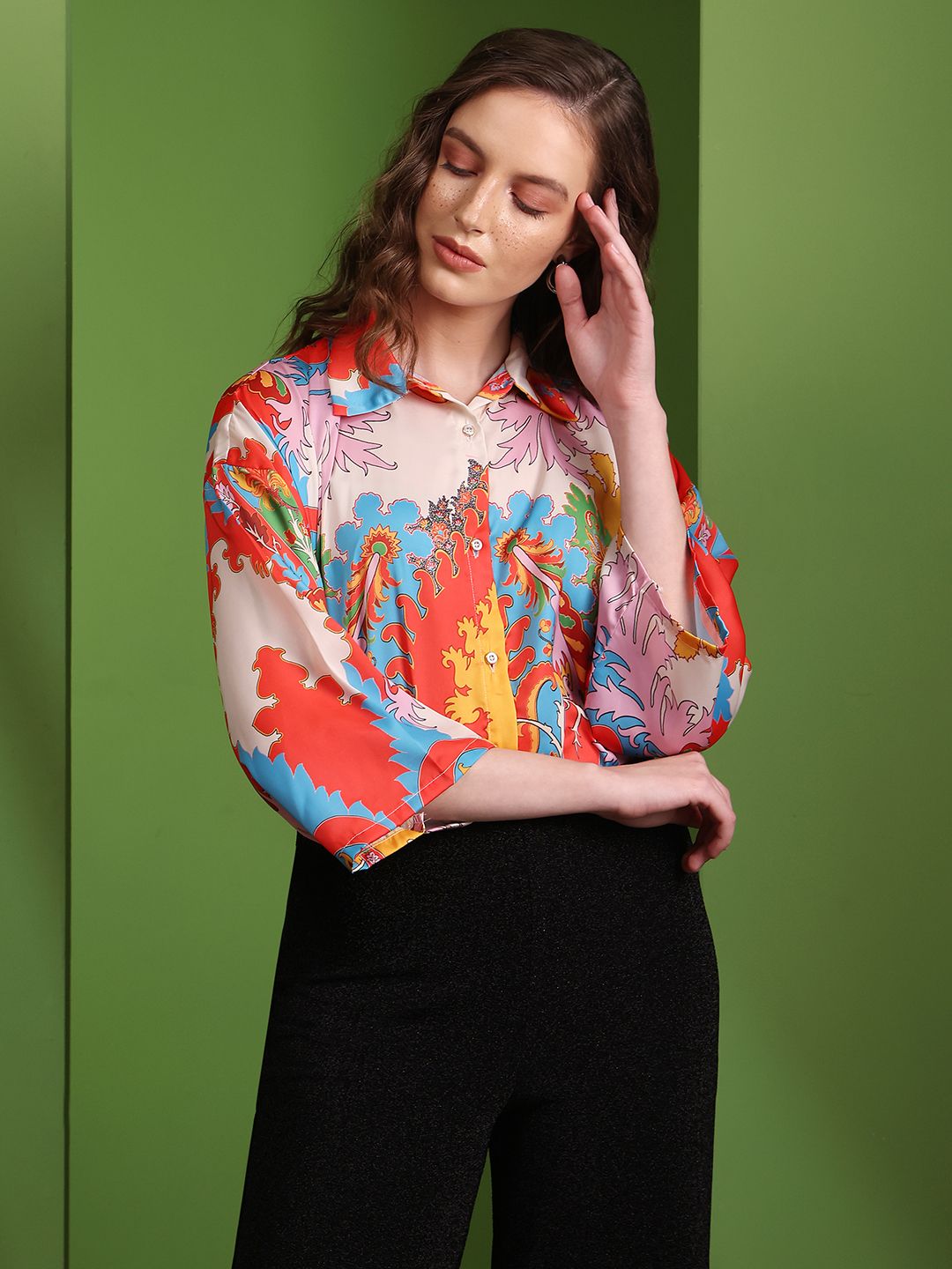 Obshivka  Printed Tropical Top