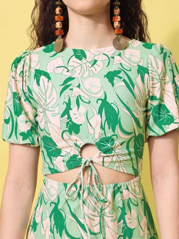 Women Green Fit & Flare Dress