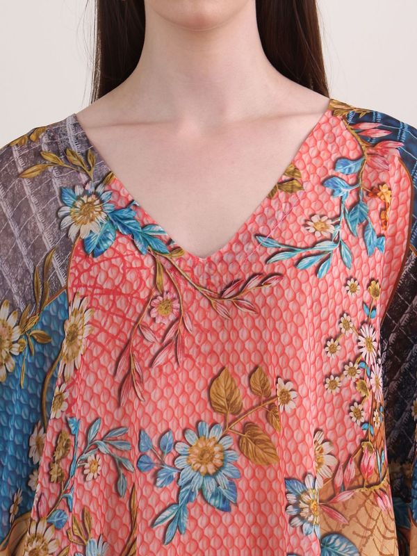 Women's Multi Regular Sleeve V-neck Tunic & Palazzos Sets