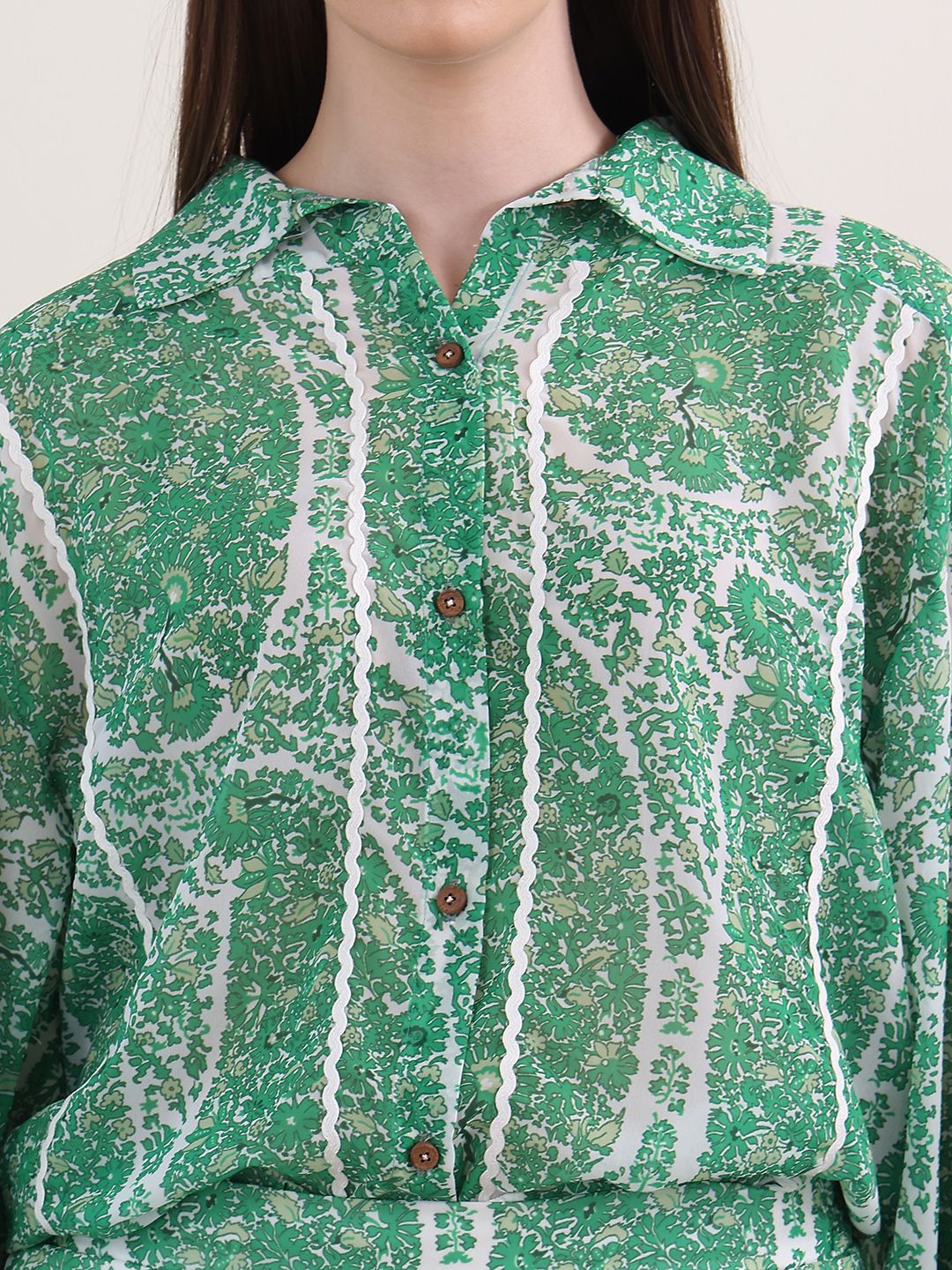 Obshivka   Green Printed Co-Ords