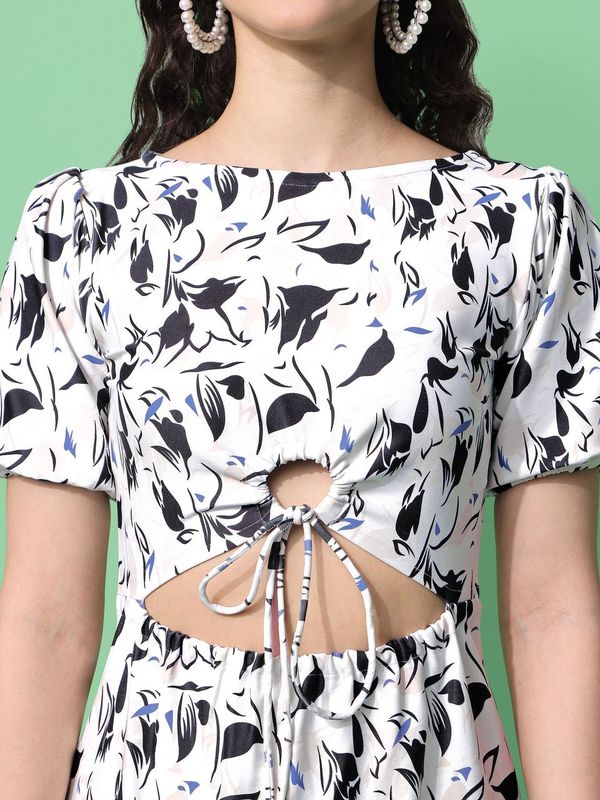 Women White Fit & Flare Dress