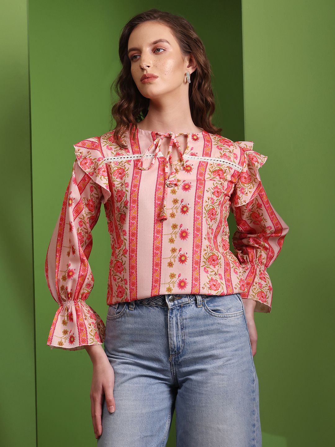 Obshivka  Printed Stipe Top