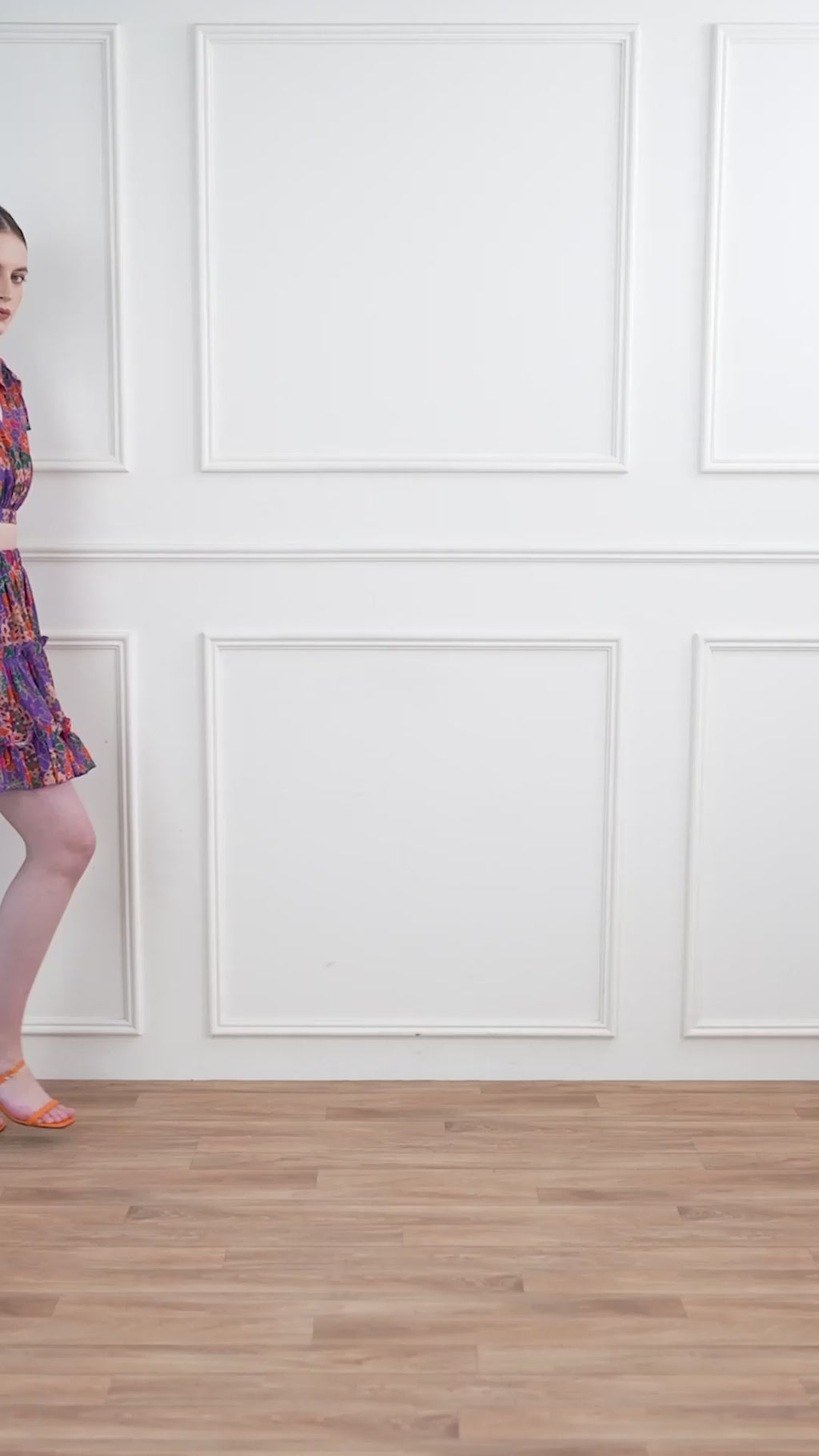 Women's Purple Sleeveless V-Neck Top & Skirt Sets