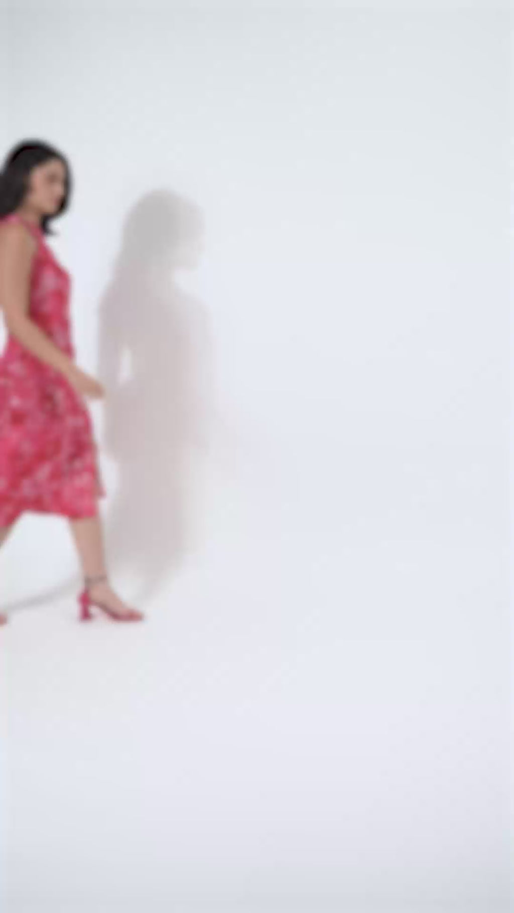 Women Asymmetric Below Pink Dress