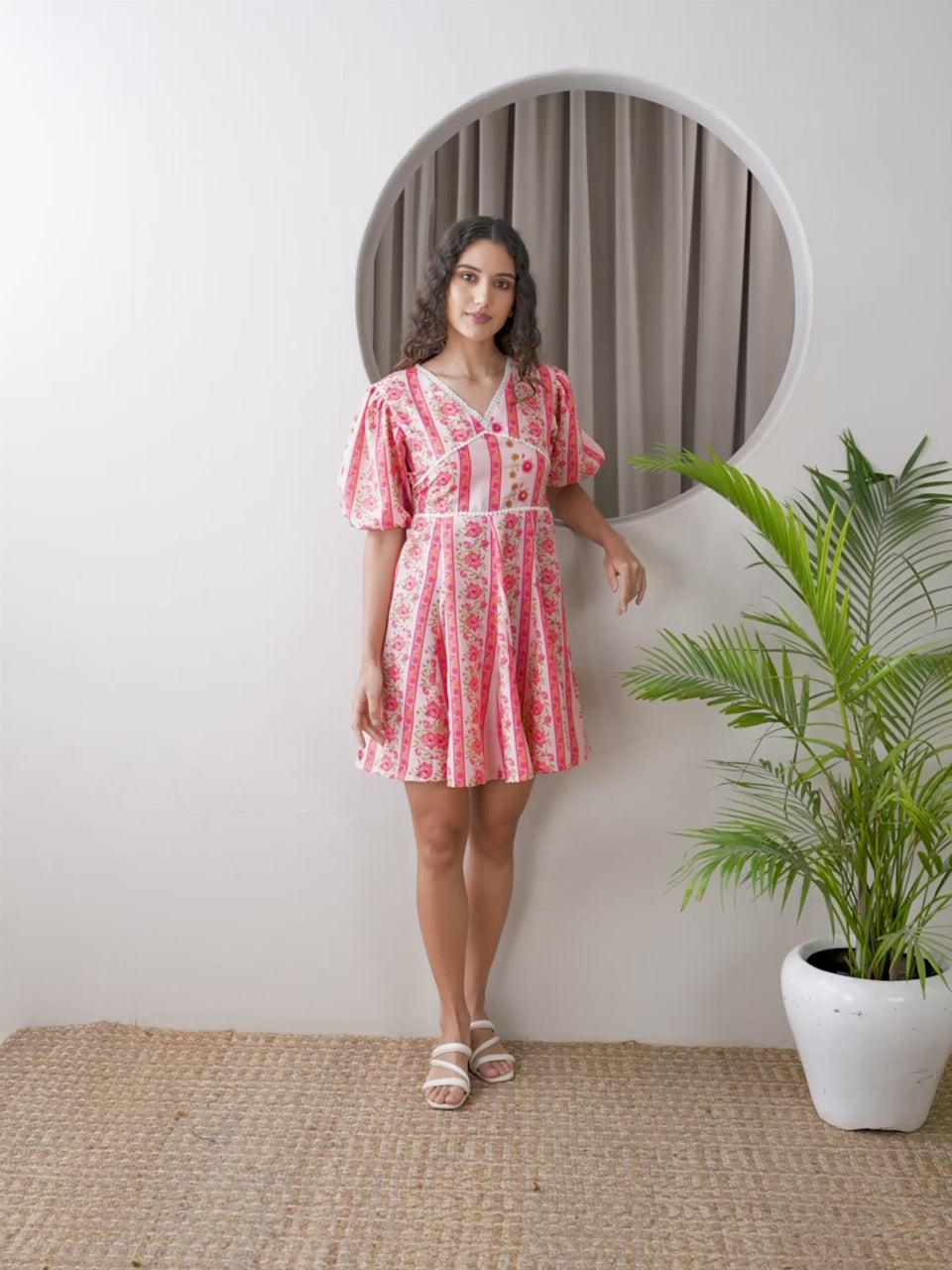 Obshivka  Printed Fit and Flare Dress