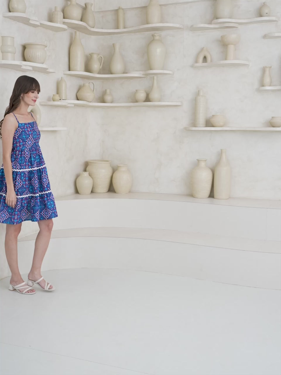 Obshivka  Printed Fit and Flare Dress