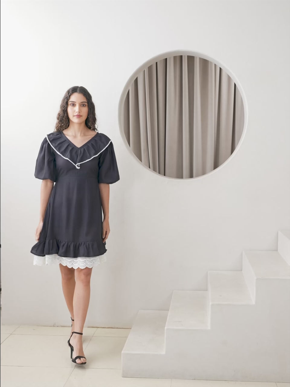 Obshivka Solid Fit and Flare Dress