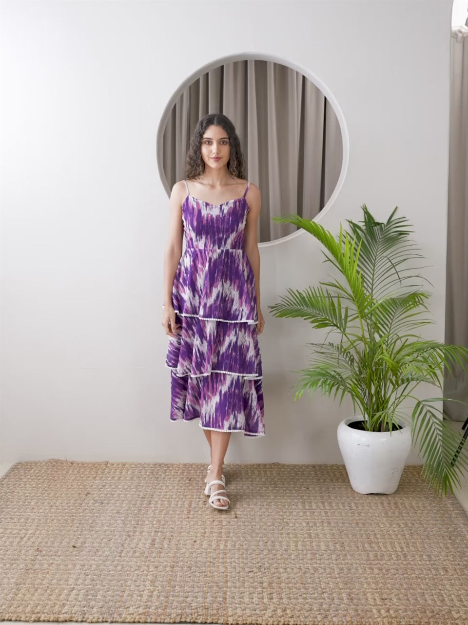 Obshivka  Printed Fit and Flare Dress